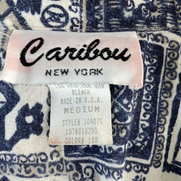 Vintage Caribou Button Down Short Sleeve Shirt EUC - Picture 7 of 8